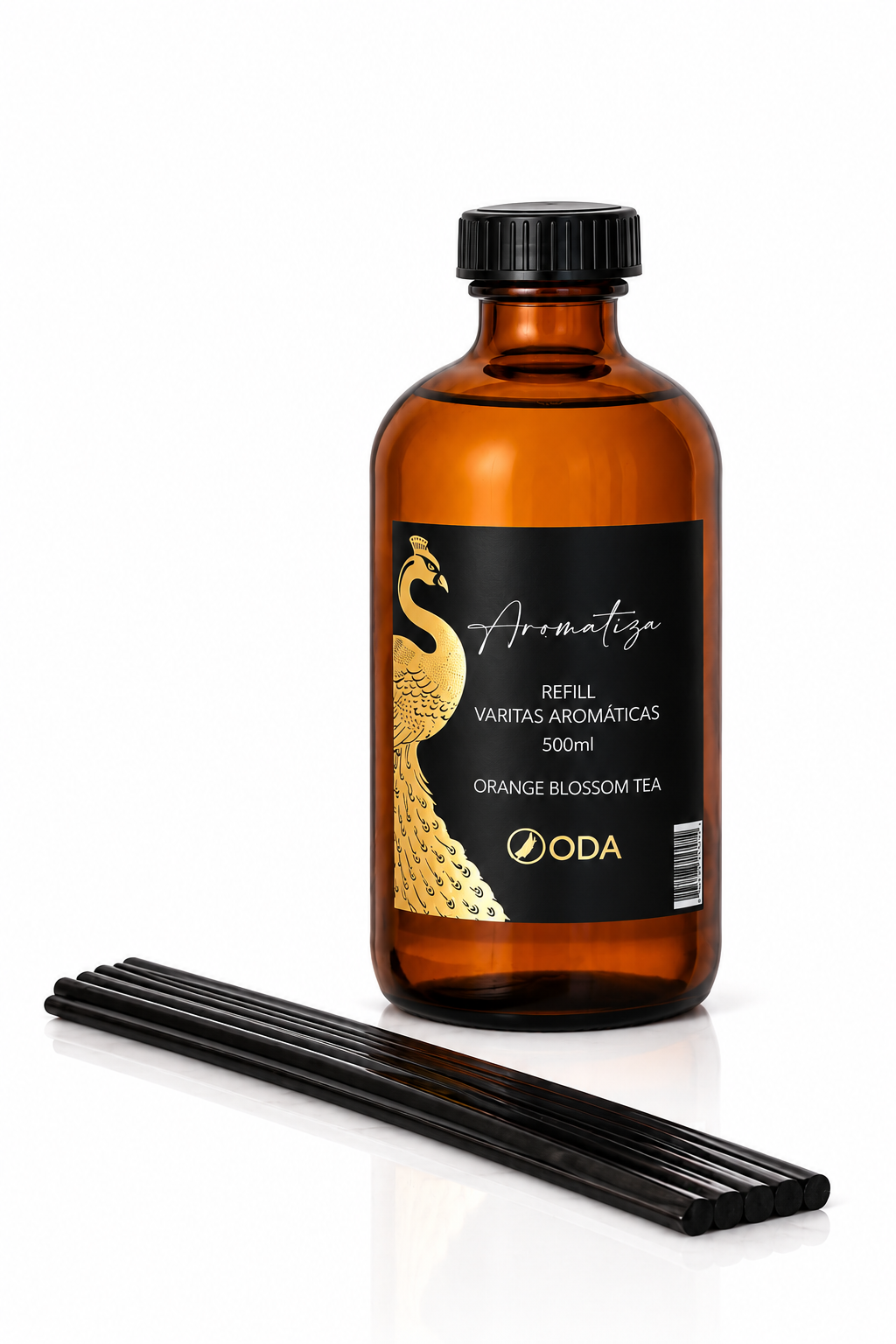 Refill Difusor Varitas Aromáticas Orange Blossom Tea 500ml ODA con varitas de fibra
